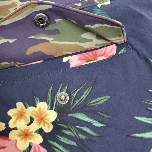 J Crew Mens Breaker Board Swim Shorts Camouflage/ Floral Size 35 - Picture 4 of 9